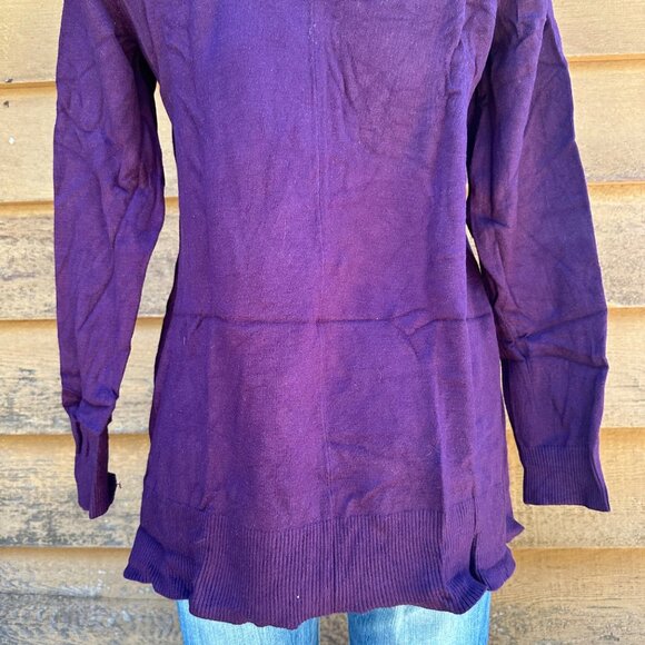 DKNY Jeans Plum V-Neck Oversized Soft  Sweater Size M/L - Picture 7 of 7